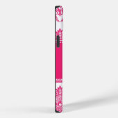 Personalisierter Hot-PInk-Damast Case-Mate iPhone Hülle (Rückseite / Rechts)