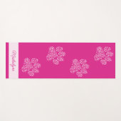 Personalisierter Hot Pink-Druckknopf Yogamatte (Vorderseite (Horizontal))