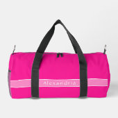 Personalisierter Hot Pink Gym Duffle Bag (Rückseite)