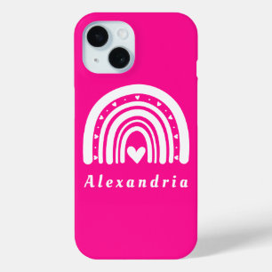 Personalisierter Hot Pink Rainbow Case-Mate iPhone Hülle