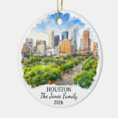 Personalisierter Houston-Schmuck, Benutzerdefinier Keramik Ornament (Links)