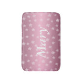 Personalisierter Hübsch rosa Blütenmatte Badematte (Vorderseite Vertikal)