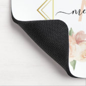 Personalisierter Hübscher Blush-Blumenmousepad Mousepad (Ecke)