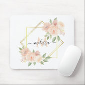 Personalisierter Hübscher Blush-Blumenmousepad Mousepad (Mit Mouse)