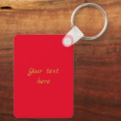 Personalisierter hübscher Goldbaum Xmas Schlüsselanhänger (Rückseite)