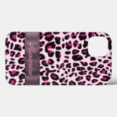 Personalisierter hübscher Leopardendruck Case-Mate iPhone Hülle (Rückseite (Horizontal))