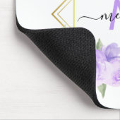 Personalisierter Hübscher Lilac Floral Mouse Pad Mousepad (Ecke)