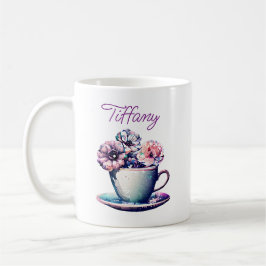Personalisierter Hübscher Tea Cup und Blume Kaffeetasse