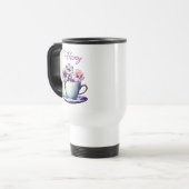 Personalisierter Hübscher Tea Cup und Blume Reisebecher (Vorderseite Links)