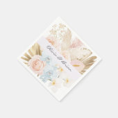 Personalisierter hübscher tropischer Blumenstrauß Serviette (Ecke)