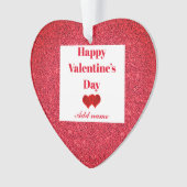 Personalisierter hübscher Valentinstag Ornament (Vorderseite)