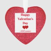 Personalisierter hübscher Valentinstag Ornament (Vorderseite)