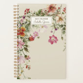 Personalisierter Hübscher Wildblume Planer (Vorderseite)