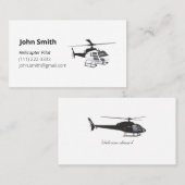 Personalisierter Hubschrauberpilot Visitenkarte (Vorne/Hinten)