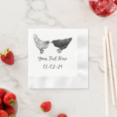 Personalisierter Hühnercocktail Napkins Serviette (Beispiel)