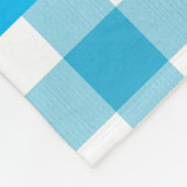 Personalisierter Hummer-Gingham-Muster Fleecedecke (Ecke)