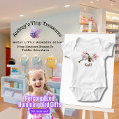 Personalisierter Hummingbird Baby Bodysuit Baby Strampler