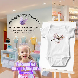 Personalisierter Hummingbird Baby Bodysuit Baby Strampler