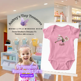 Personalisierter Hummingbird Baby Bodysuit Baby Strampler