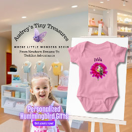 Personalisierter Hummingbird Baby Bodysuit Baby Strampler