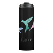 Personalisierter Hummingbird Print Thermosbecher (Vorderseite)