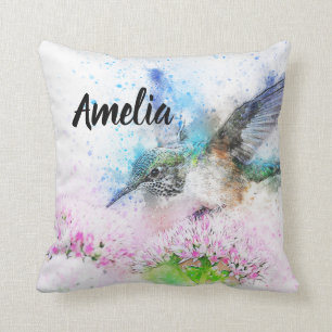 Personalisierter Hummingvogel Kissen