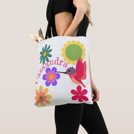 Personalisierter Hummingvogel und Blume Tasche (Von Nahem)
