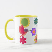 Personalisierter Hummingvogel und Blume Tasse (Links)