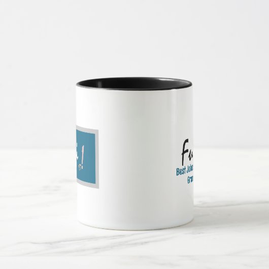 Personalisierter humorvoller Fun Man, Pun Typograf Tasse (Zentrum)