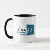 Personalisierter humorvoller Fun Man, Pun Typograf Tasse (Links)