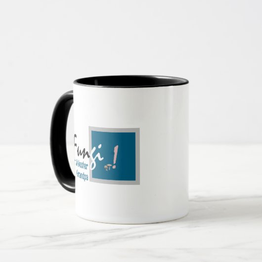 Personalisierter humorvoller Fun Man, Pun Typograf Tasse (Vorderseite Links)