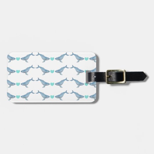 Personalisierter Humpback Whale Gepäckträger Gepäckanhänger (Vorderseite horizontal)