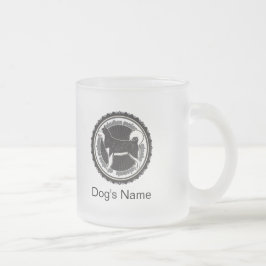 Personalisierter Hund Alaskan Malamute mit Hundena Mattglastasse