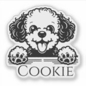 Personalisierter Hund Aufkleber (Vorderseite)