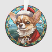 Personalisierter Hund aus Hartglas Ornament (Vorderseite)