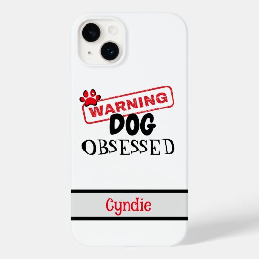 Personalisierter Hund besessen Case-Mate iPhone Hülle (Rückseite)