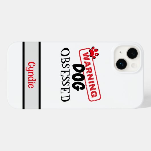 Personalisierter Hund besessen Case-Mate iPhone Hülle (Rückseite (Horizontal))