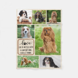 Personalisierter Hund, Cavalier King Charles Spani Fleecedecke