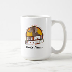 Personalisierter Hund Dackel Hundezucht Kaffeetasse