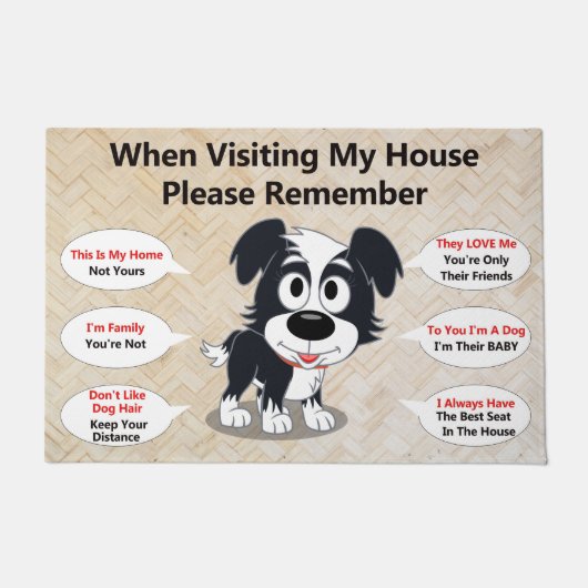 Personalisierter Hund Doormat Fußmatte (Vorderseite)