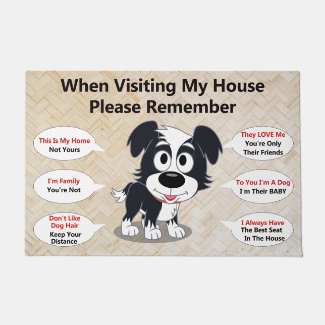 Personalisierter Hund Doormat Fußmatte (Vorderseite)