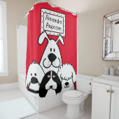 Personalisierter Hund Duschvorhang (Beispiel)