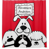 Personalisierter Hund Duschvorhang (Vorderseite)