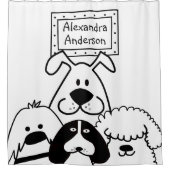 Personalisierter Hund Duschvorhang (Vorderseite)