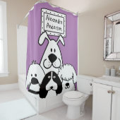 Personalisierter Hund Duschvorhang (Beispiel)