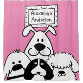 Personalisierter Hund Duschvorhang (Vorderseite)