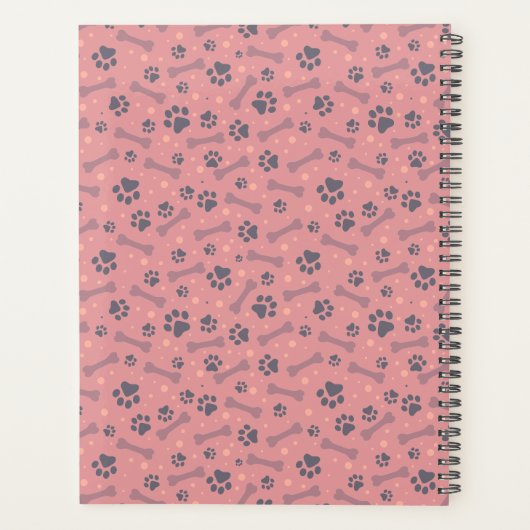 Personalisierter Hund Erbauungsbuch Planer (Rückseite)