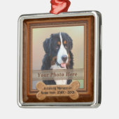 Personalisierter Hund Erinnerungsgeschenke IHR Silbernes Ornament (Links)