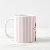 Personalisierter Hund-Foto-Becher mit Blumen Kaffeetasse (Links)