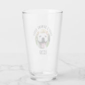 Personalisierter Hund Foto-Glass-Cup Glas (Rückseite)
